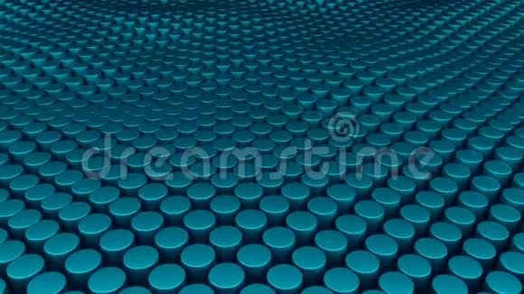 许多抽象的圆柱体像海波一样的光学幻象现代计算机生成三维渲染背景视频的预览图