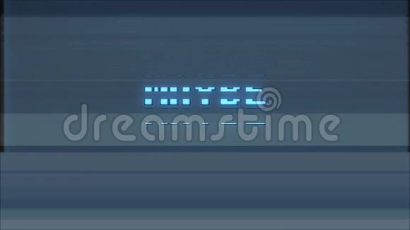 复古视频游戏MAYBE文字电脑电视故障干扰噪音屏幕动画无缝循环新质量视频的预览图