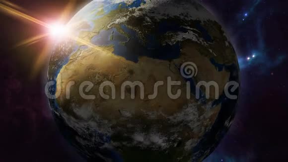动画地球黄道十二宫星座符号和行星3D绘制4K视频的预览图