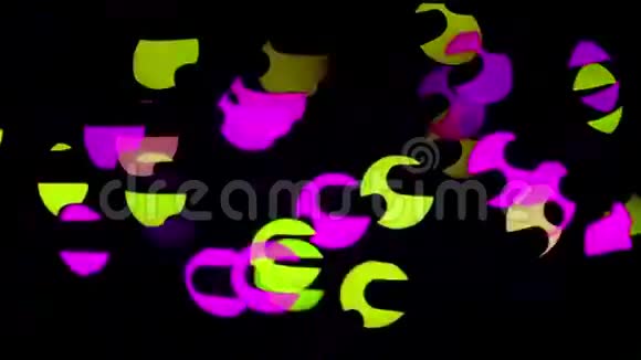 五颜六色的闪烁波克节日的光粒子视频的预览图