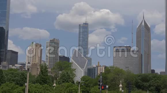 芝加哥天际线的标志性建筑视频的预览图