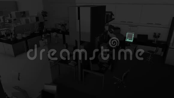 实验室数字贝朗黑背景视频的预览图
