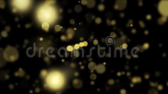 波克灯光背景离焦的金色LED灯泡抽象背景4K视频的预览图
