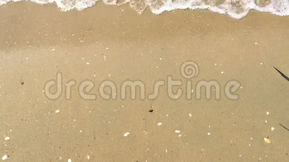 海浪拍打在沙滩上的海洋海景视频的预览图