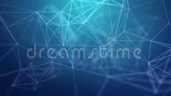 技术连接未来形态蓝点网络抽象背景视频的预览图