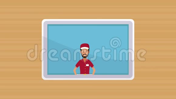 平板高清动画的披萨在线订购视频的预览图