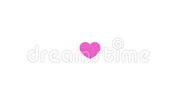 白色背景上粉红色心脏图标的动画视频的预览图