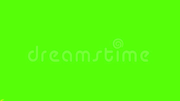 绿色背景下流动的无缝环形彩虹色烟视频的预览图