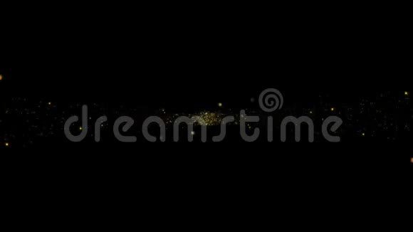 一套带有金色灯光火花和闪光的效果阿尔法频道视频的预览图