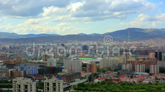 乌兰巴托城市景观蒙古视频的预览图