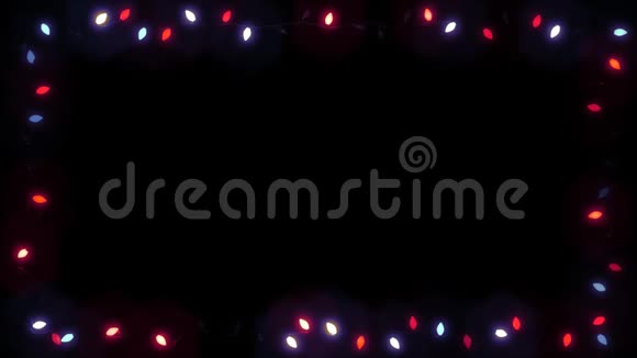 圣诞灯架加兰灯泡粉红紫色视频的预览图