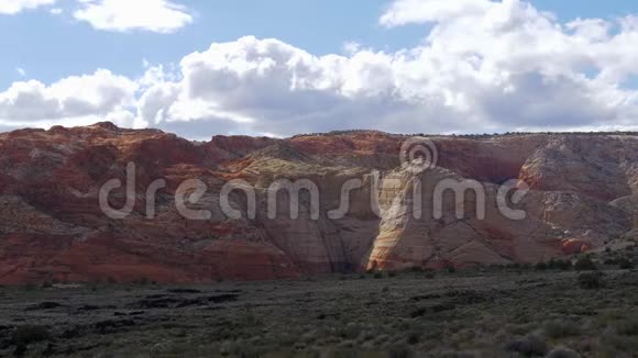 犹他州雪峡谷美丽的风景视频的预览图