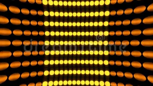 许多黄色旋转硬币的抽象圆环三维渲染背景计算机生成视频的预览图