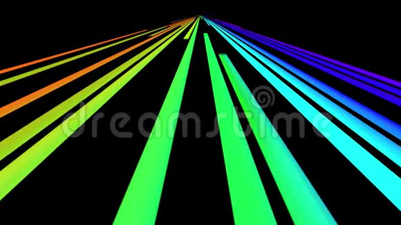 彩虹彩色道路线移动黑色空间新质量通用运动动态动画彩色欢乐舞蹈视频的预览图