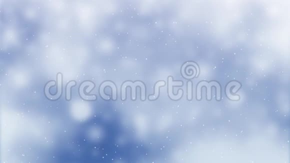 圣诞动画背景下飘落的雪花视频的预览图