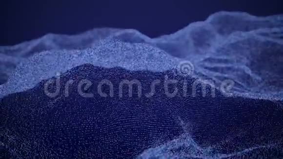 抽象粒子海浪蓝色视频的预览图