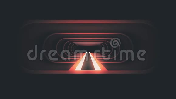 通过霓虹灯红外线能量虚拟现实复古隧道运动图形动画背景新品质视频的预览图
