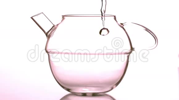 水涌入玻璃茶壶视频的预览图