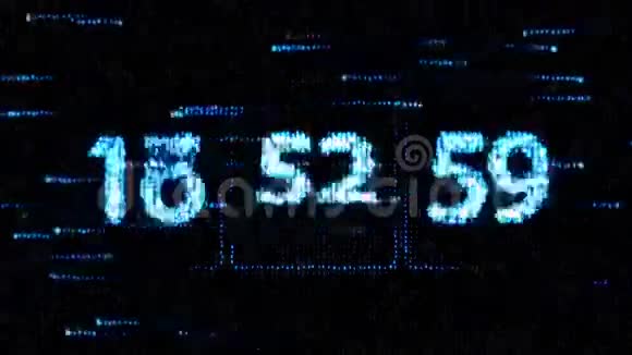 时钟设置在12点开始新的倒计时电脑屏幕上的倒计时零点倒数视频的预览图