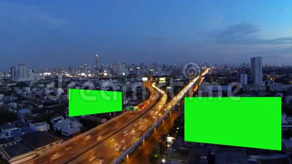 广告广告牌绿色屏幕时间流逝视频的预览图