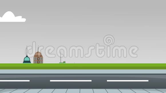 男子驾驶跑车高清动画视频的预览图