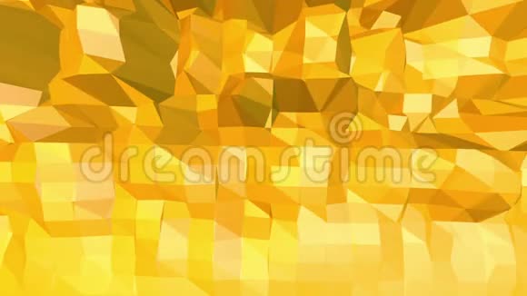 黄色低聚背景振荡抽象低聚表面作为梦幻背景时尚低聚设计视频的预览图