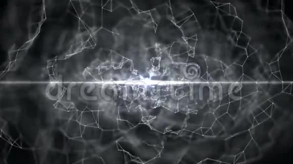 灰色信息云中间的一颗闪亮的星星无缝环视频的预览图