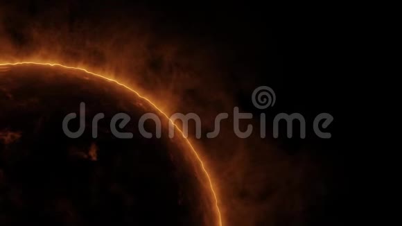 3D太阳爆炸火球动画与音频慢变焦视频的预览图