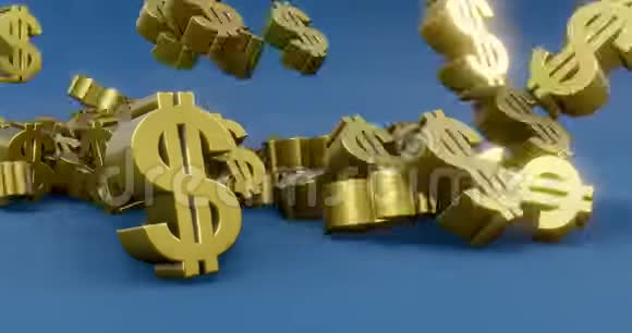 货币美元符号买卖货币3D插图视频的预览图