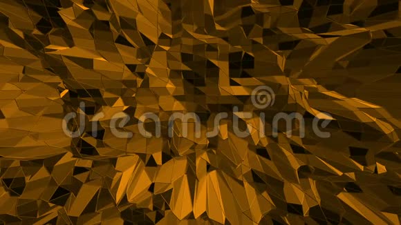 暗橙色低聚波面为原子结构暗橙色多边形几何振动环境或视频的预览图