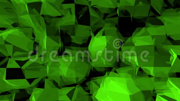 绿色低聚背景脉动摘要低聚表面作为CG背景在时尚的低聚设计多边形视频的预览图