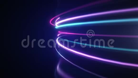 抽象霓虹灯条纹运动背景视频的预览图