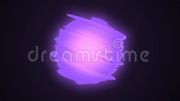 摘要发光能量球慢运动的三维动画大球爆炸的中心粉色球体视频的预览图
