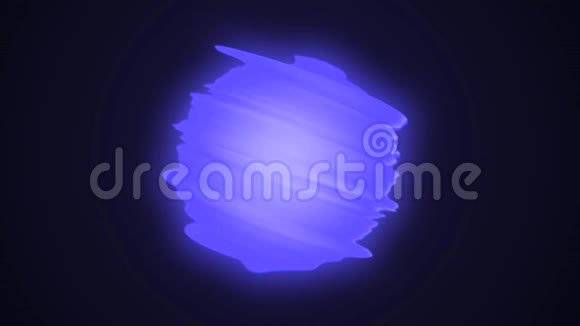 摘要发光能量球慢运动的三维动画大球爆炸的中心蓝色球体视频的预览图
