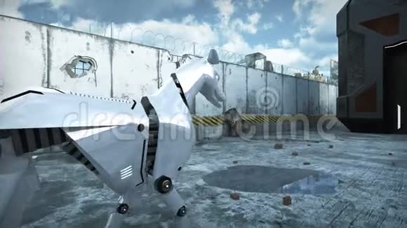 世界末日之城机器人狗的动画3D绘制视频的预览图