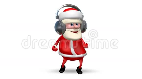 圣诞老人在耳机里跳舞视频的预览图