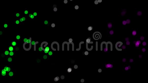 黑色背景上彩色模糊圆圈的抽象动画摘要说明视频的预览图