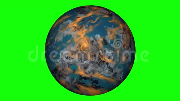 绿色屏幕上的系外行星视频的预览图