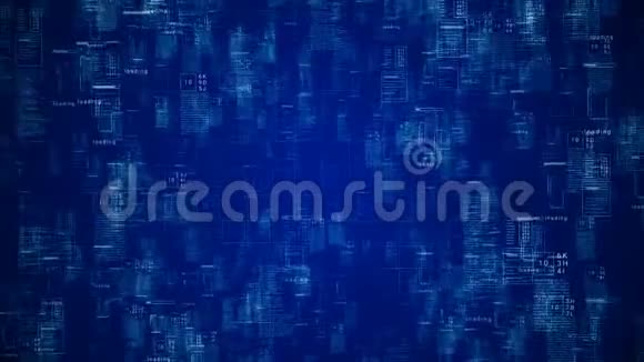 蓝色无限循环技术HUD模板视频的预览图