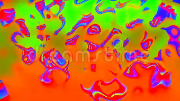 彩色彩色明亮的抽象三维计算机渲染背景彩色调色板网格背景视频的预览图