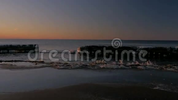 波罗的海海湾日落拉脱维亚里加96fps视频的预览图