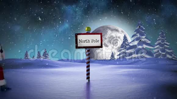 站在北极的圣诞老人视频的预览图