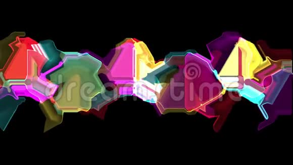 数码湍流颜料飞溅棱镜水晶软抽象动画背景彩虹新的独特品质多彩视频的预览图