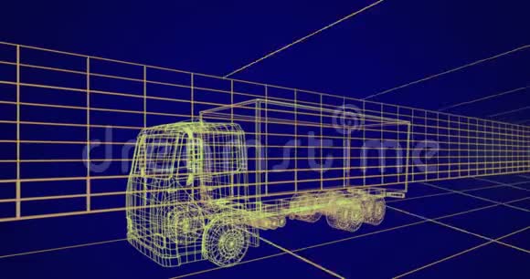 汽车4K的三维技术图纸视频的预览图