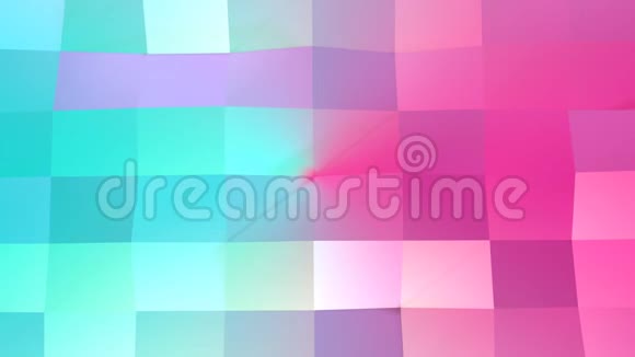 抽象简单的蓝色粉红色低聚三维表面作为良好的背景移动的软几何低聚运动背景视频的预览图