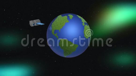 旋转地球仪和卫星视频的预览图