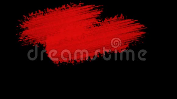 为标题或其他带有alpha通道的文本绘制红色画笔Grunge背景水彩复古艺术复古视频的预览图
