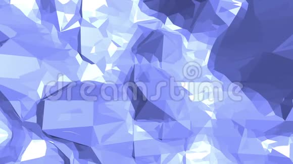 蓝色低聚振动表面作为景观或化学结构蓝色多边形几何振动环境或视频的预览图