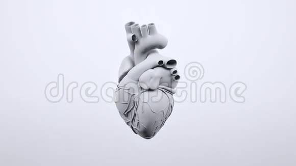 白色心脏爆炸3D动画视频的预览图