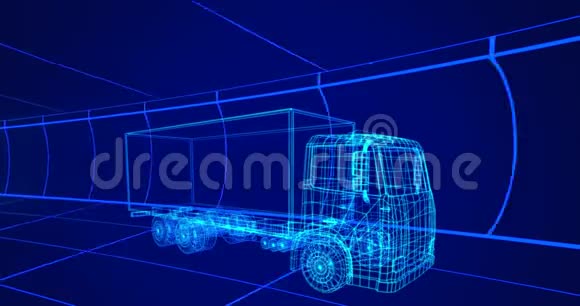 汽车4K的三维技术图纸视频的预览图